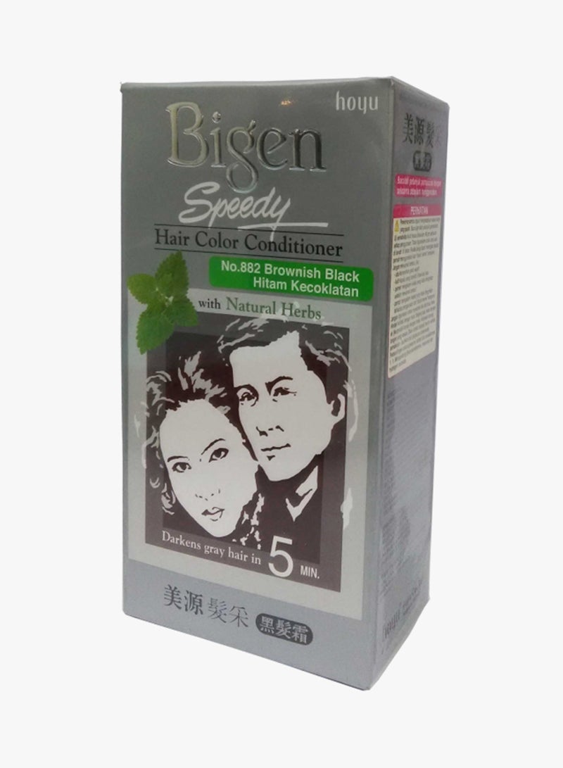 Bigen Speedy Hair Colour Conditioner 882 Brownish Black - Image 3