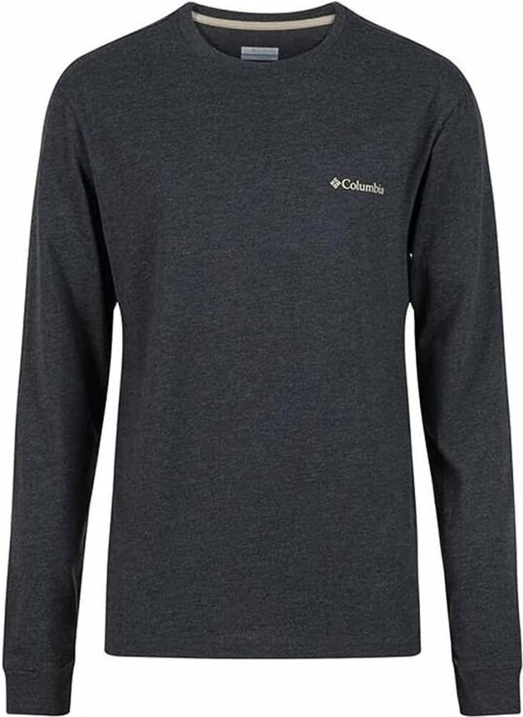 Columbia Csc M Basic Sm Logo Ls Tee Gray Men's T-Shirt CS0354-012  - Image 1