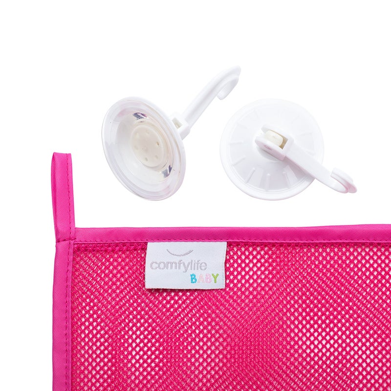 Comfylife 2 x Mesh Bath Toy Organizer + 6 Ultra Strong Hooks - The Perfect Bathtub Toy Holder & Bathroom or Shower Caddy - These Multi-use Net Bags Make Baby Bath Toy Storage Easy - For Kids & Toddlers - Image 4