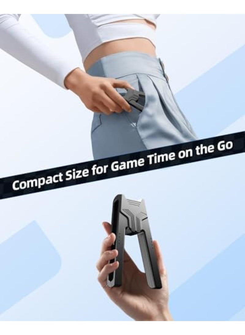 SYOSI Charging Grip for Switch 2 Controllers - Ergonomic V-Controller Stand with USB-C Cable and LED Indicator for Fast Charging While Playing – Compatible with Switch2 (Model 2025,Black) - Image 5