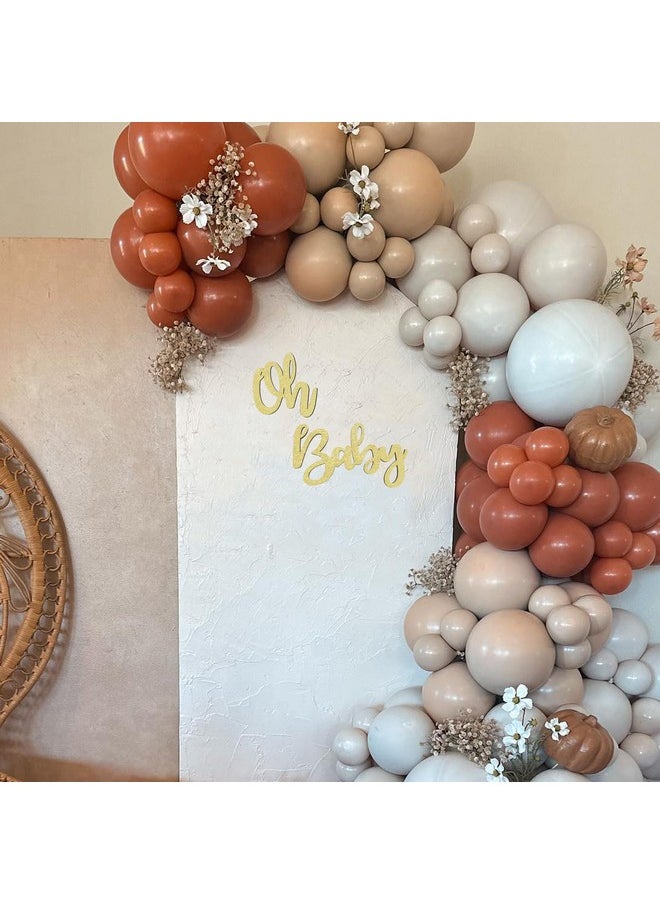 MLOLM 13.8in Oh Baby Sign for Baby Shower Backdrop Gold Wooden Baby Shower Banner Sign for 1st Birthday Backdrop,Oh Baby Wood Sign for Wall Photo Props,Baby Announcements  - Image 4