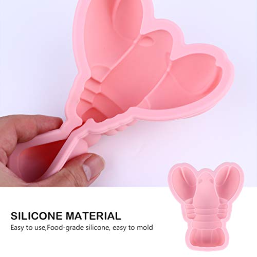 Hemoton 2pcs Lobster Shaped Cake Soap Silicone Mold Crayon Cake Jello Chocolate Cookies Candy Mold for Baking - Image 4