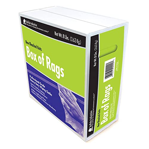 Buffalo Industries (60200) New White Bleached Knit Rags, 1 lb. box - All-Purpose Wiping, Cleaning, Polishing, Medium-Weight T-shirt Material, Washed and Bleached for Super Absorbency and Low-Linting - Image 4