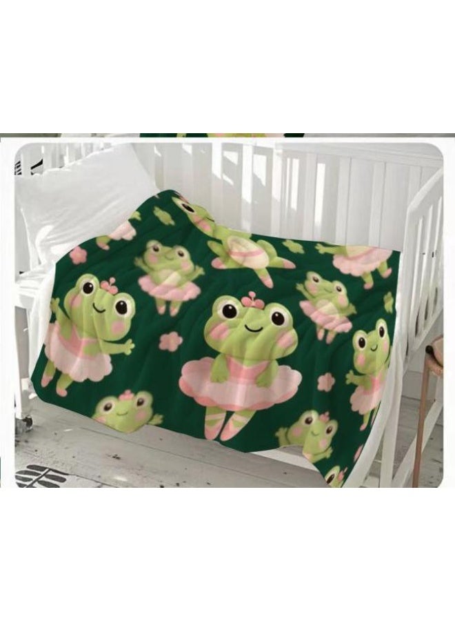 عام بطانية رقيقة من الفانيلا الكرتونية للأطفال والرضع (دافئة ومريحة، ومناسبة للنوم والألعاب) 70 سم * 100 سم - Image 2