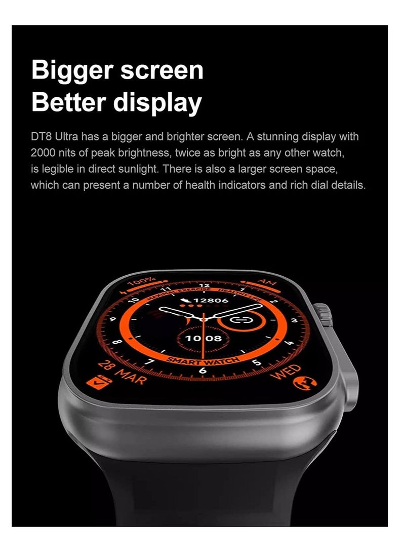 New S8 Ultra Max Smartwatch Series 8 S8 Smart Watch Ultra AI Voice Smart Watch 2.0inch Bluetooth Call Wriless Charging Watch 8 Ultra