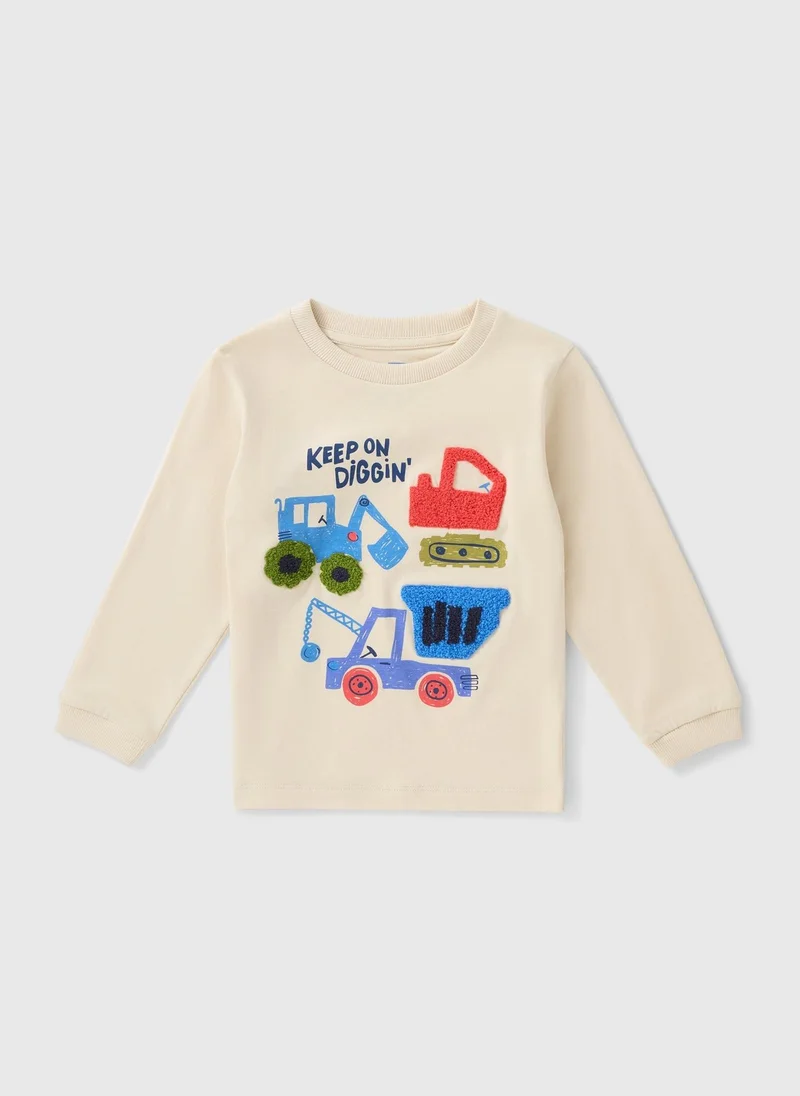 ماتلان Boys Cream Digger Sweatshirt