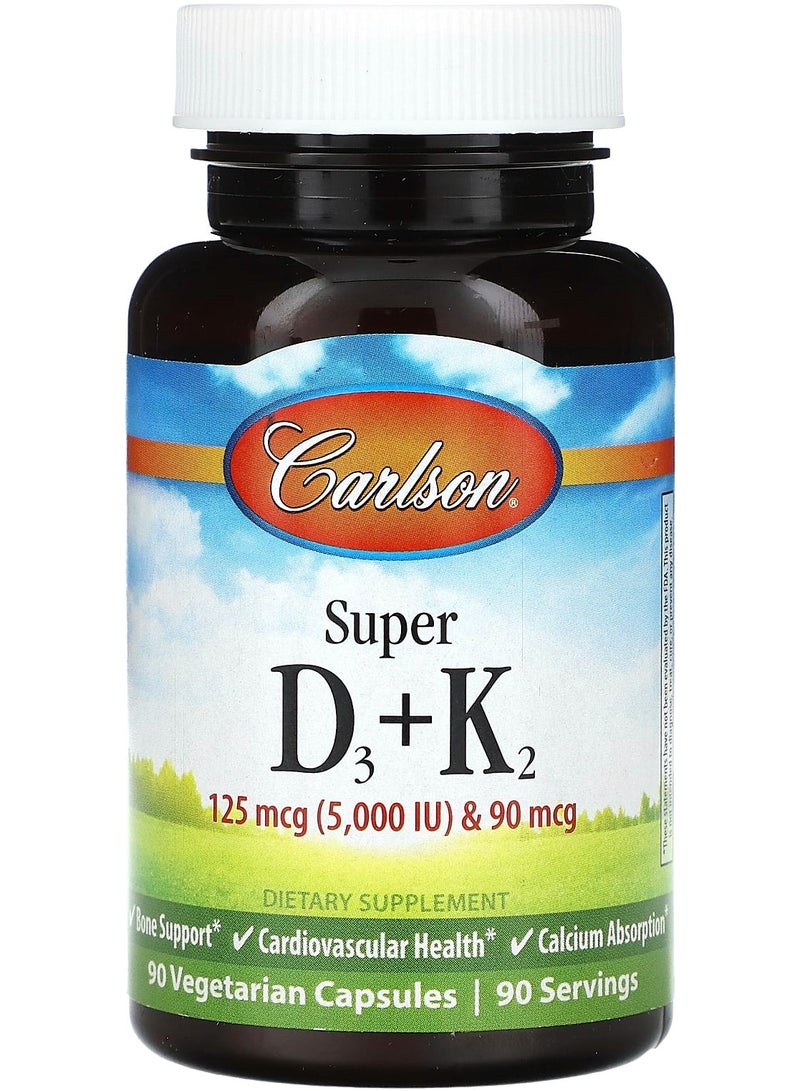 Super D3 + K2, 90 Vegetarian Capsules