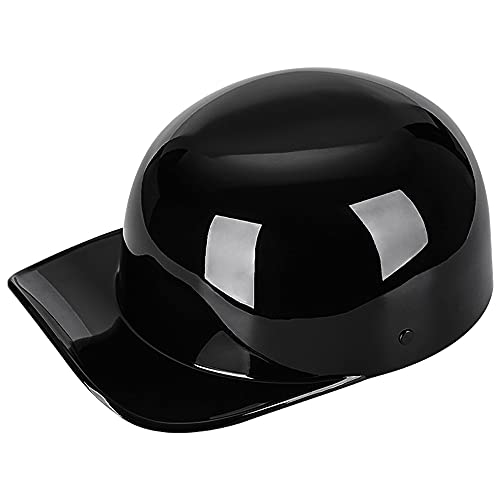 Yesmotor Baseball Motorcycle Helmet Half Cap for Bike Cruiser Chopper Moped Scooter- Dot Approved (Light Black, XL) - Image 2