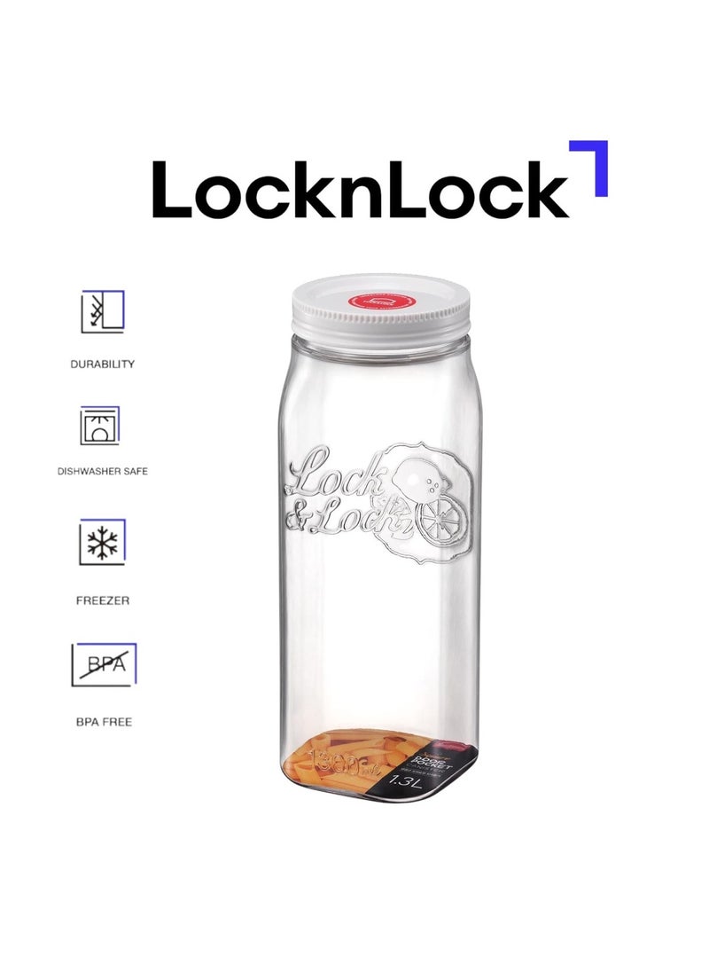 LOCK & LOCK LocknLock 1.3L Door Pocket Canister – BPA-Free Food Container with Silicone Seal for Freshness  - Image 1