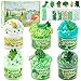 LAWOHO 6 Packs Gradient Green Slime Kit Cloud Butter Clear Slime Crunchy Slimes for Kids with Various Slime Addins Non Sticky Slimes Party Favors for Girls and Boys - Image 2
