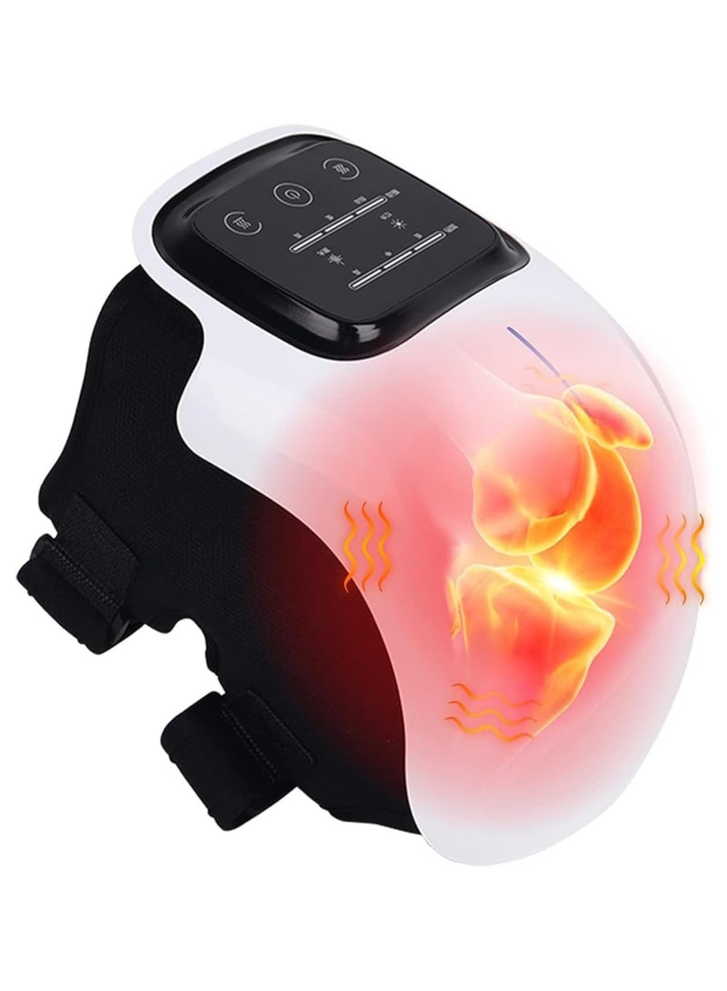 ZAMZIN Knee Massager-Large LED Screen Arthritis Knee Massage Wearable with Heat Rechargeable Electronic Smart Knee Massage for Knee Joint Pain Injury, Swelling and Stiffness, Black - Image 1