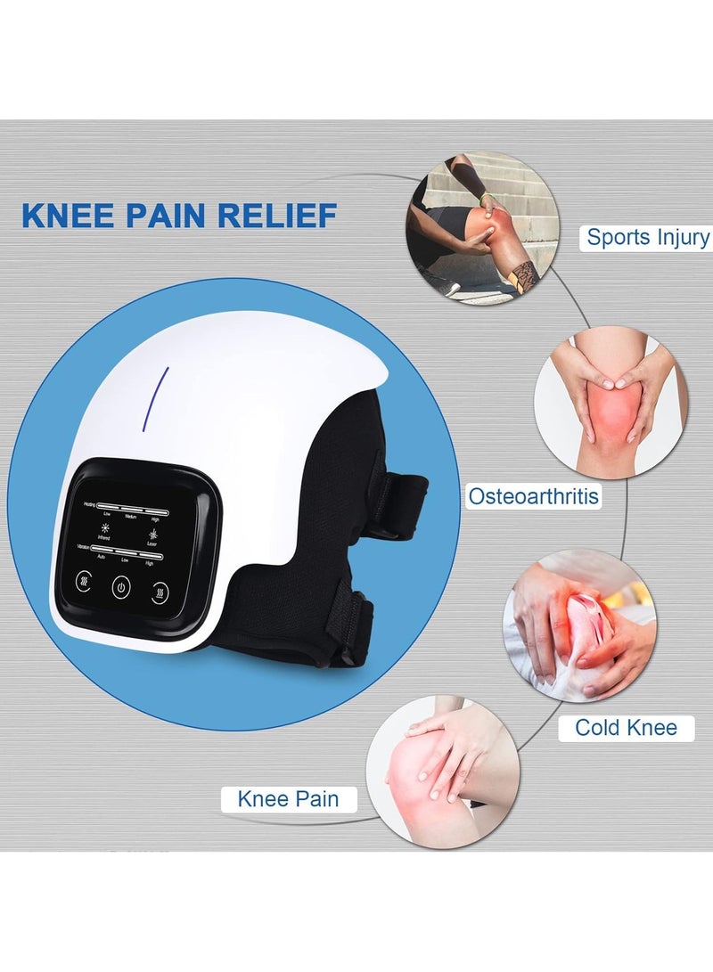 ZAMZIN Knee Massager-Large LED Screen Arthritis Knee Massage Wearable with Heat Rechargeable Electronic Smart Knee Massage for Knee Joint Pain Injury, Swelling and Stiffness, Black - Image 3