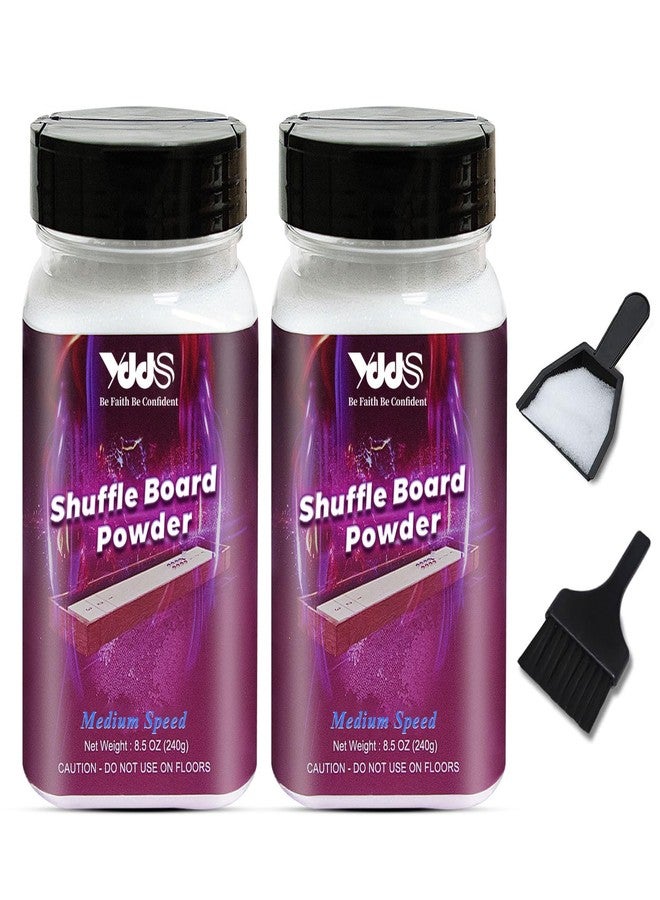 YDDS Shuffleboard Sand - Shuffleboard Wax with Mini Dustpan and Mini Brush Set for Shuffleboard Table, 2 Cans 16oz - Image 1