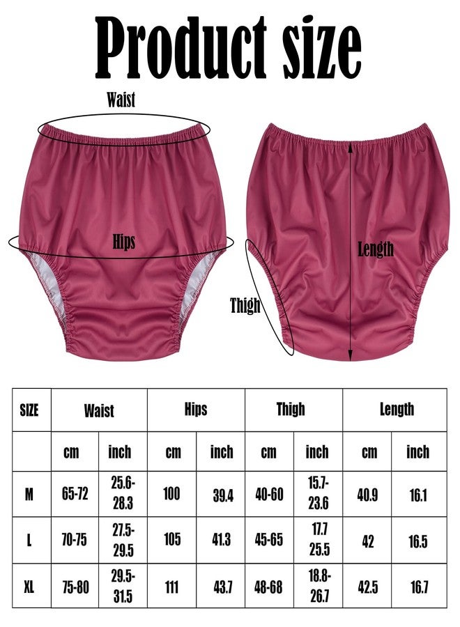Breathffy 6 Pcs Adult Leakproof Incontinence Underwear for Women Men Pull on Cover Pant Washable Underpants Reusable Plastic Diaper Covers for Disabled, Elderly, Postpartum (Multicolored,Large - Image 2