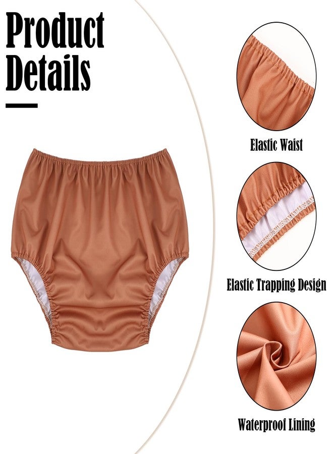 Breathffy 6 Pcs Adult Leakproof Incontinence Underwear for Women Men Pull on Cover Pant Washable Underpants Reusable Plastic Diaper Covers for Disabled, Elderly, Postpartum (Multicolored,Large - Image 4