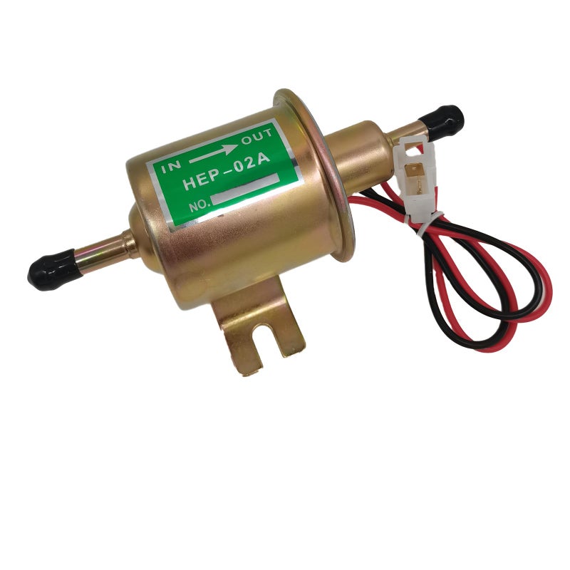 HEP02A 12V Electric Fuel Pump Metal Solid Petrol 12 Volts Replacement For Motorcycle Carburetor ATV Trucks Boats For Gasoline or Diesel Engine HEP02A Low Pressure Gas Diesel Fuel Pump 254psi