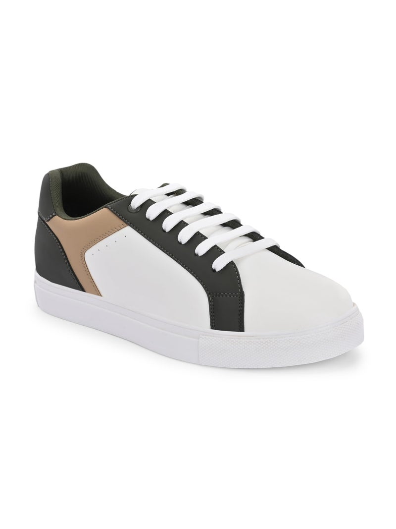 Centrino Women Casual Sneaker | Ultra Soft Cushion | Trendy & Lightweight Design | Low Top Flat Sole | Colorblock Sneakers | White Sneakers Girl Shoes 7606-12 - Image 1