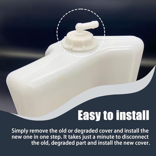 AMZAUTO Coolant Reservoir Cap 19106-RNA-A48 Engine Radiator Overflow Coolant Water Tank Cap White Radiator Overflow Tank Lid Replacement Fit for Honda Accord Civic Pilot Insight Element - Image 5