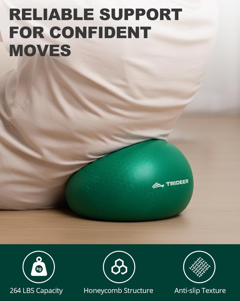 Trideer Exercise Balls Physical Therapy, 9 Inch Pilates Ball Between Knees for Physical Therapy, Mini Exercise Ball - Yoga Ball, Small Workout Balls for Core Strength and Back Support with Pump&Guide - Image 4