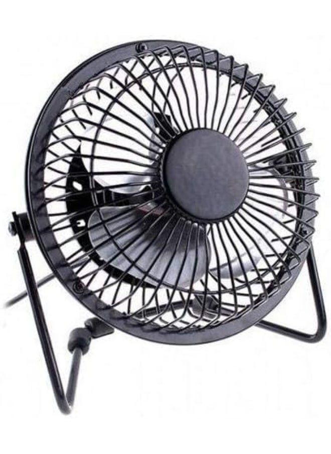 Generic Mini Desktop USB Fan – Portable, 4 Ports, Black  - Image 2