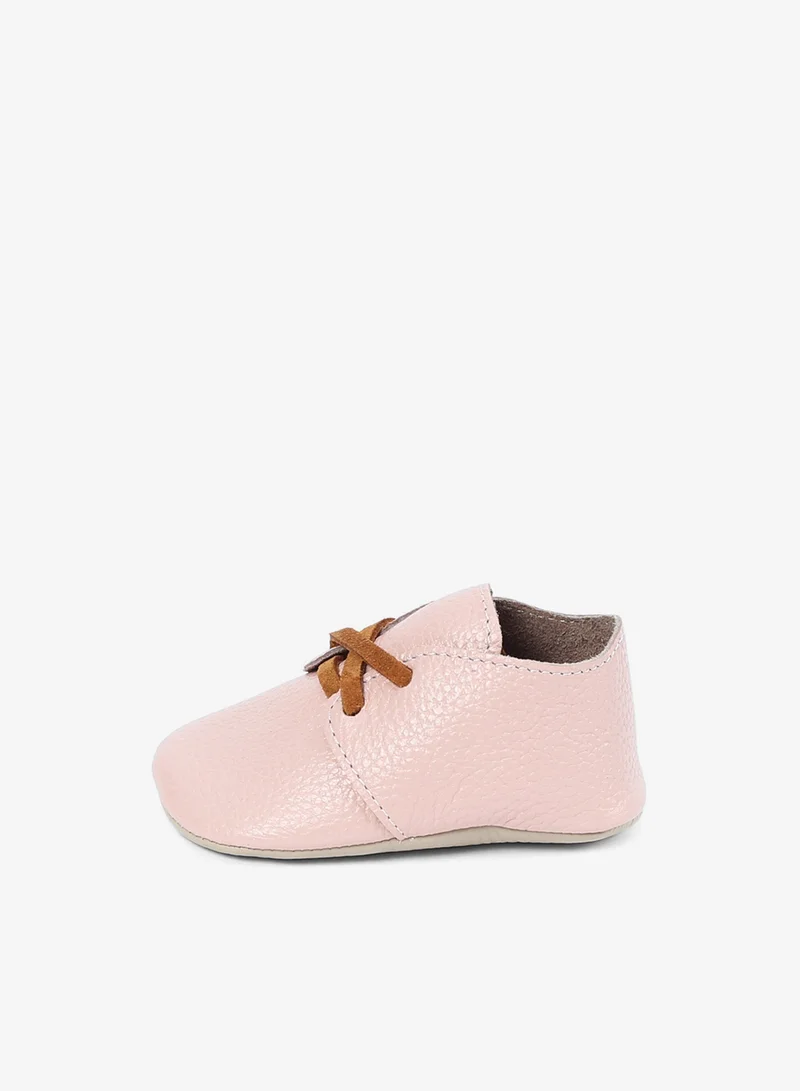 Yoyo Junior Baby Pink Genuine Leather Moccassins