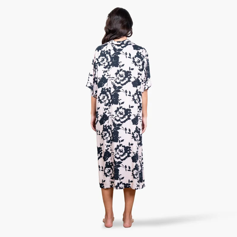 Aadaraya Aadaraya All-Over Floral Print Sleepshirt