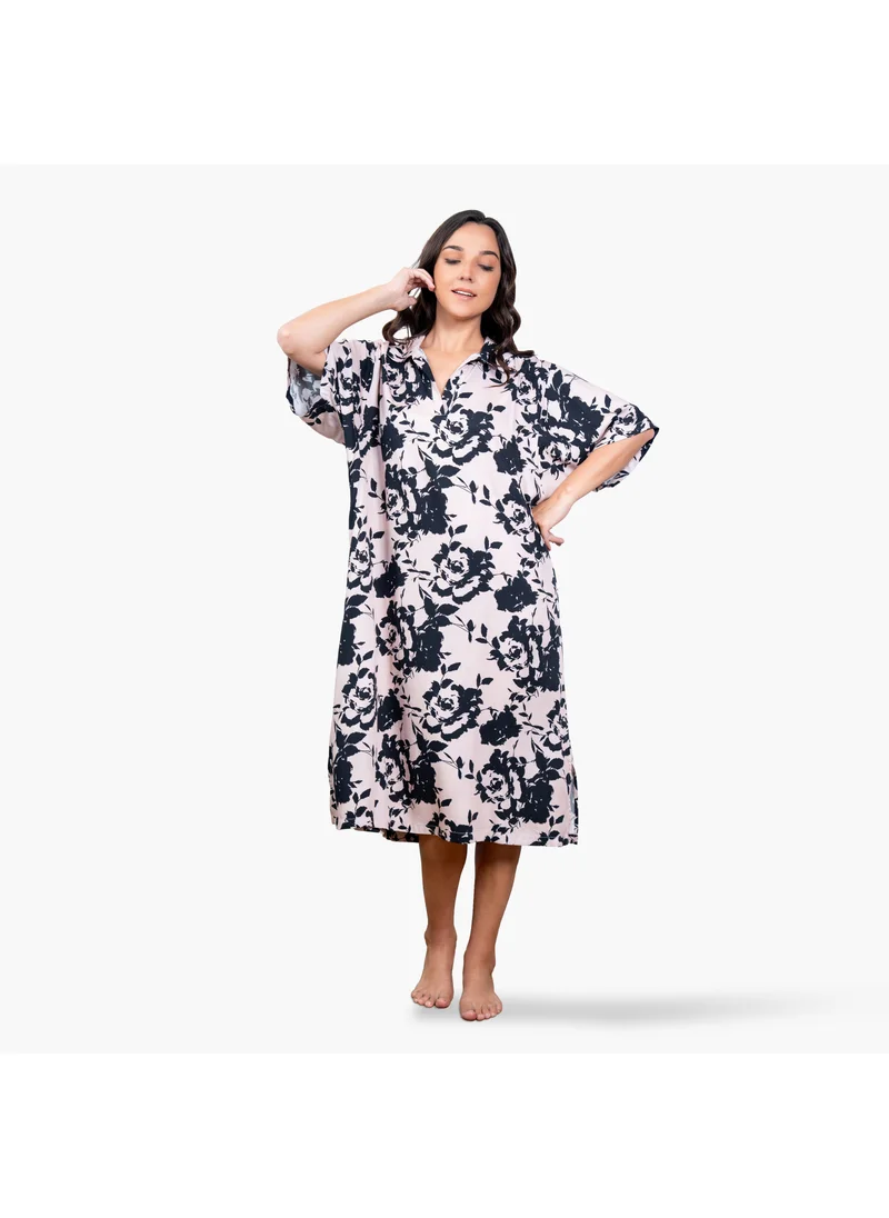 أدريا Aadaraya All-Over Floral Print Sleepshirt