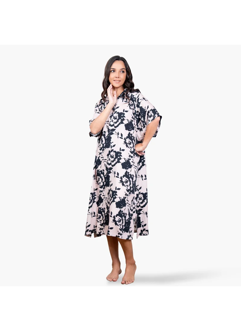أدريا Aadaraya All-Over Floral Print Sleepshirt