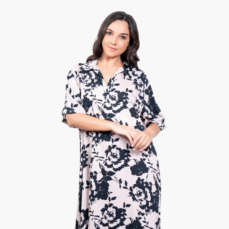 Aadaraya Aadaraya All-Over Floral Print Sleepshirt
