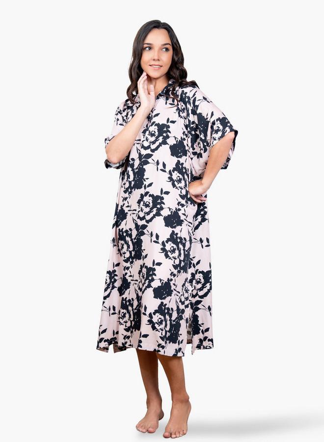 Aadaraya All-Over Floral Print Sleepshirt - Image 2