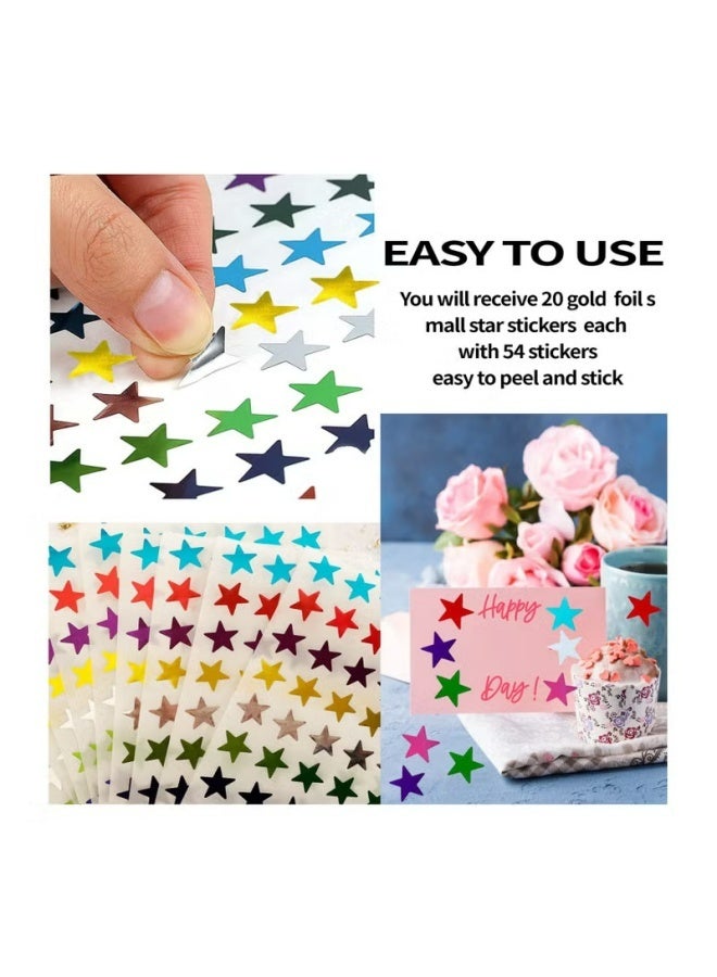 1620 PCS 30 Sheets Small Foil Star Stickers For Kids Reward, Home,School,DIY And Office Decoration（30 sheets） - Image 4