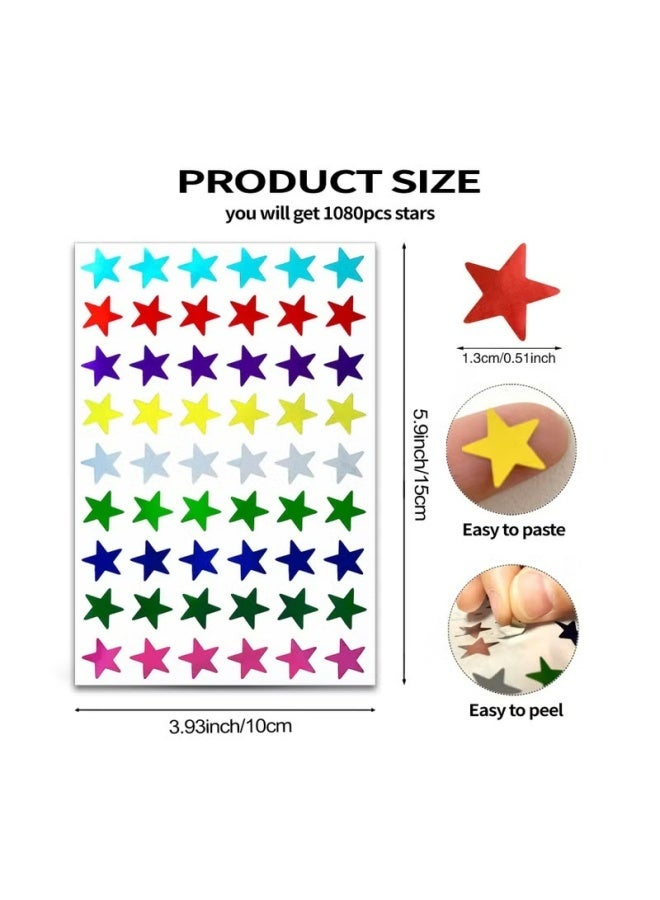1620 PCS 30 Sheets Small Foil Star Stickers For Kids Reward, Home,School,DIY And Office Decoration（30 sheets） - Image 2