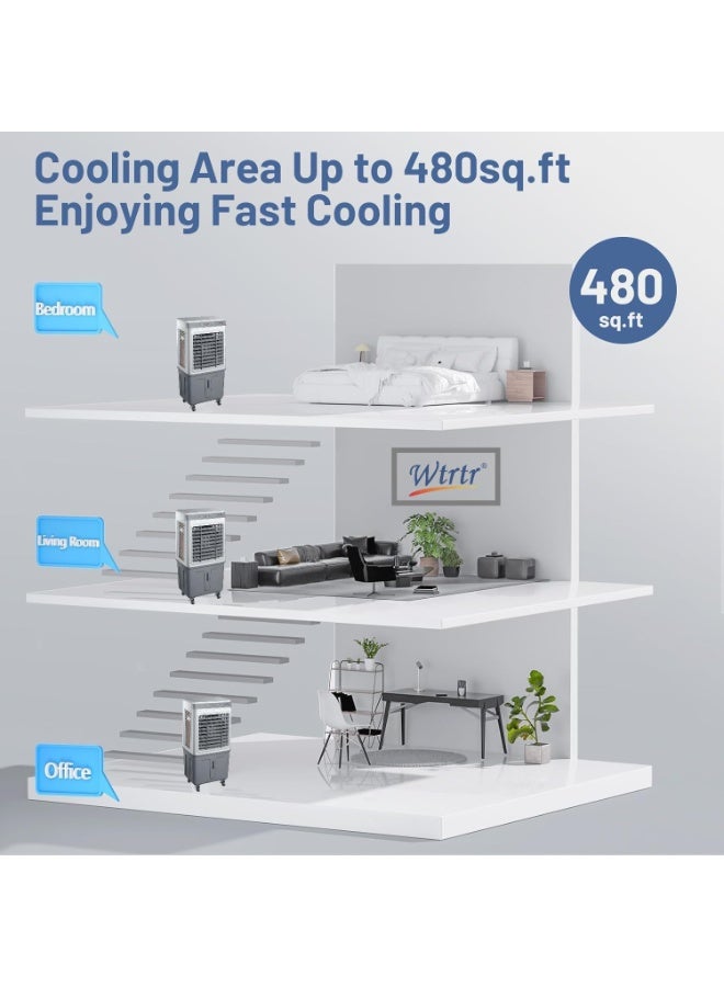 Wtrtr Portable Air Cooler 35L 250W with Cool Function Air Conditioner / Remote Control / Digital Display / Energy Efficient / Eco-Friendly Cooling / Humidification adds moisture / Energy-efficient consumes less power - Image 5