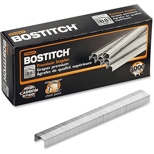 Bostitch Office B8 PowerCrown Premium Staples, 0.25 Inch Leg, Full-Strip,Ultimate Drive Performance, Carbon Steel, (STCR21151/4) - Image 4