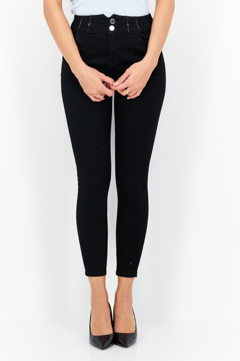 VERO MODA جينز دنيم ضيق للنساء، أسود - Image 1