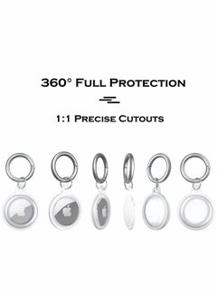 SYOSI 4Pcs Soft TPU Case Fit for AirTags, Anti-Scratch Protective Skin Cover with Keychain, Safety Fit for Air Tags Tracking Locator Anti-Lost Tracker Finder Protector  - Image 3