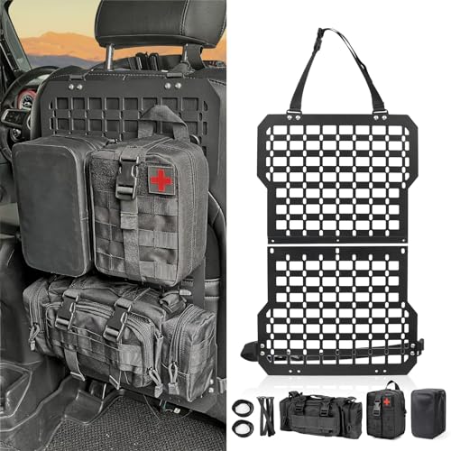 EOIS Tactical Truck Organizer with MOLLE Panel and 3 Storage Bags Modular Tailgate Panel Vehicle Seat Cover - Image 1