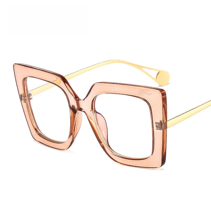 Generic Fashion Sunglasses 1916 Oversized Frame Women C13. Champagne frame transparent sheet 