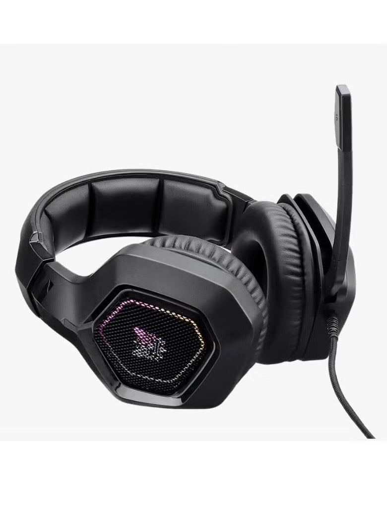 ELTRAZONE K10 Gaming Headset with Surround Sound Pro – Noise Canceling Gaming Headphones with Mic & RGB LED Light – Comfortable Over-Ear Cushions, Clear Communication, Compatible with PC, PS4, Xbox, Mobile Gaming  - Image 2