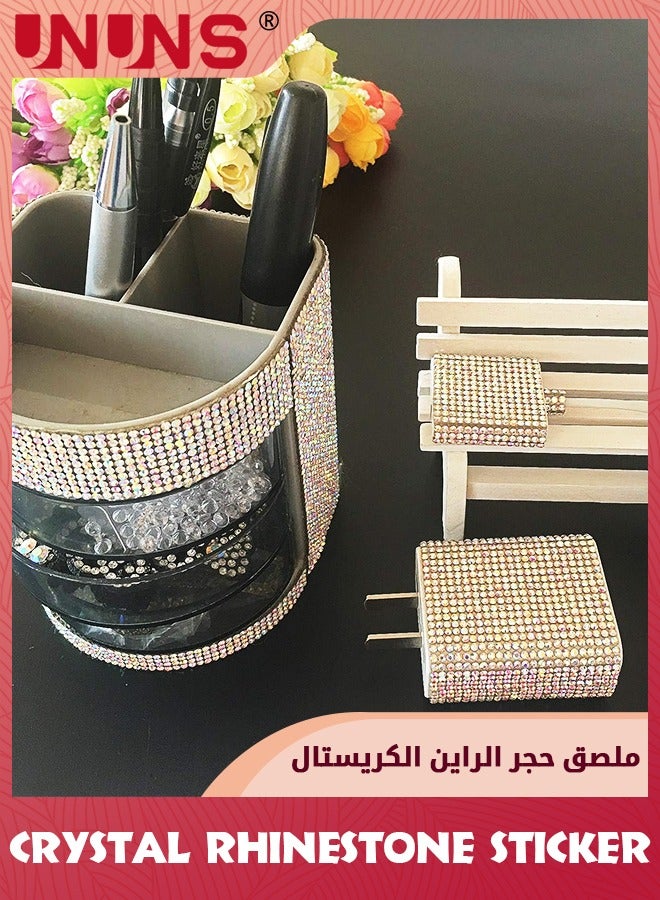 UNUNS Crystal Rhinestone Sticker,Self-Adhesive DIY Decoration Stickers,Hotfix Glitter Crystal Gem Sheet Sticker For Craft Decoration,24x40CM - Image 2