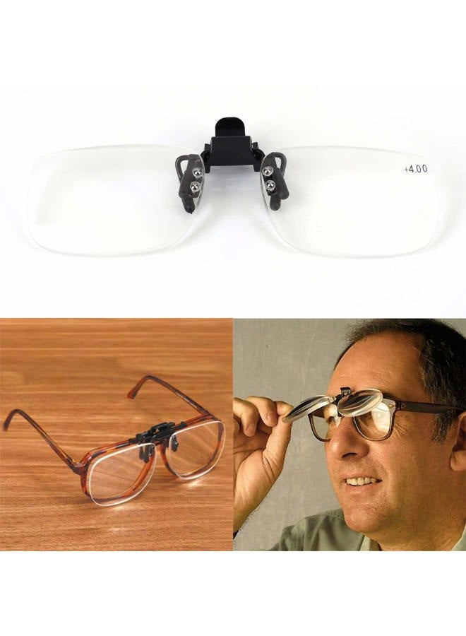 AyeVision Reading Glasses Clip On Flip Up Magnifying Reading Glasses Magnifiers Lenses Readers Unisex (1.5 x) - Image 2