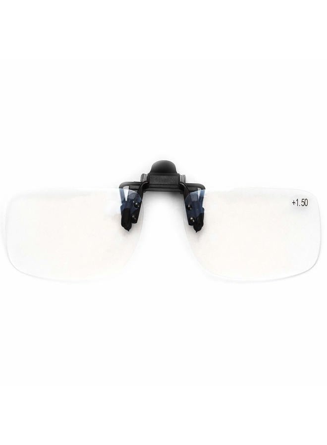 AyeVision Reading Glasses Clip On Flip Up Magnifying Reading Glasses Magnifiers Lenses Readers Unisex (1.5 x) - Image 1