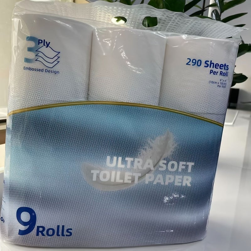 9 Roll Pack Of Double Layer Quilted Premium Wood Pulp Toilet Paper Generous Length Per Roll Luxuriously Soft Strong And Highly Absorbent - Image 5