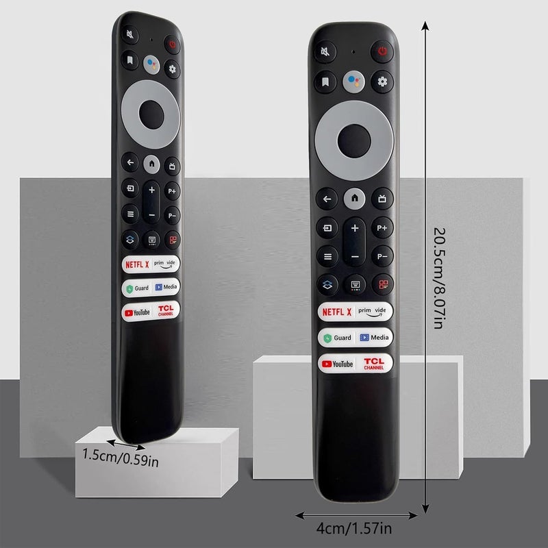 ام اي اتش جي ار سي جهاز تحكم عن بعد بديل RC902V لتلفزيون TCL الذكي مع جوجل مع Netflix وPrim Vido وYouTube وGuard وMedia وChannel (بدون وظيفة الصوت) - Image 4