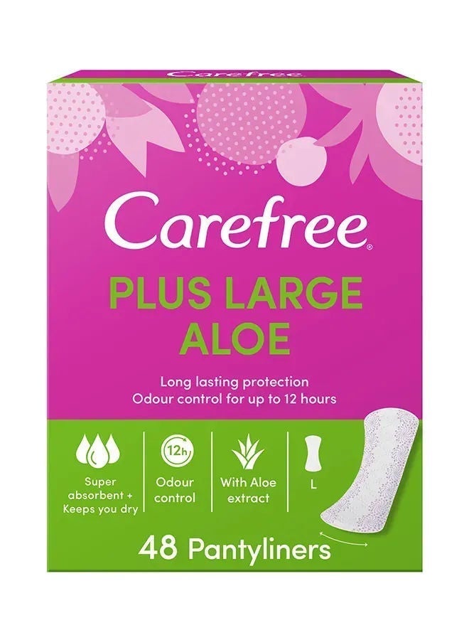 Carefree Plus Large Aloe Panty Liners