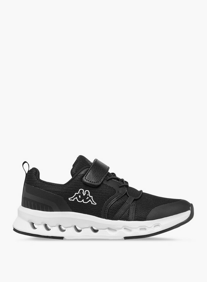 Kappa Boys' Logo Detail Sports Shoes with Hook and Loop Closure  - Image 3