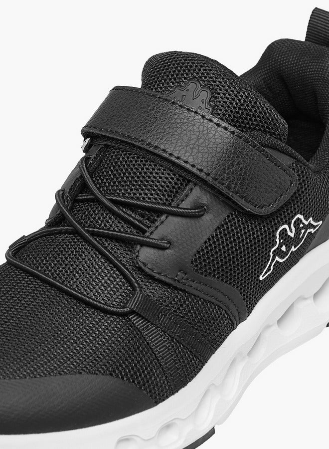 Kappa Boys' Logo Detail Sports Shoes with Hook and Loop Closure  - Image 4