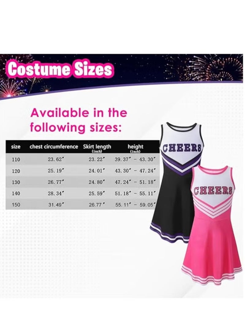 Home Smart Home Smart Cheerleading Costume for Girls School Girls Outfit Uniform Fancy Dresses with Pom Cheerleader Costume For Girls - Image 2