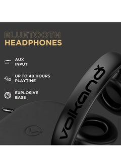 Volkano Volkano x Silence Series Active Noise Cancelling Bluetooth Head Phones - Bk  - Image 2