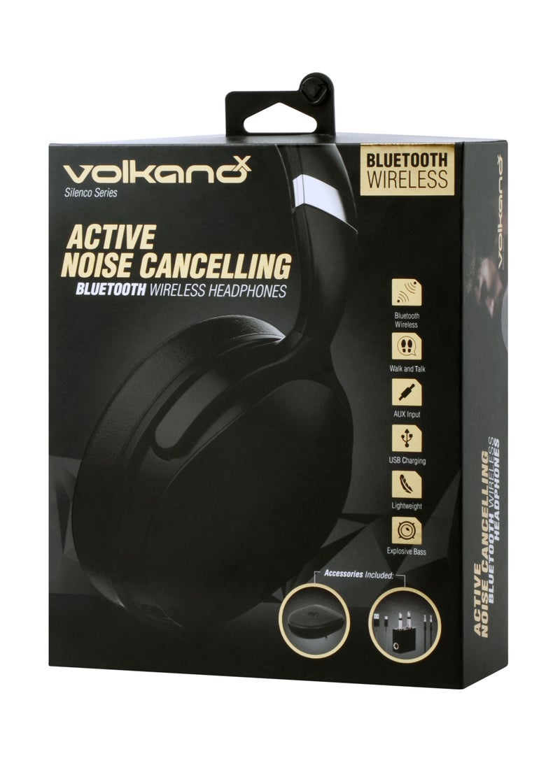 فولكانو سماعات الرأس Volkano x Silence Series Bluetooth مع خاصية إلغاء الضوضاء النشطة - Bk - Image 5